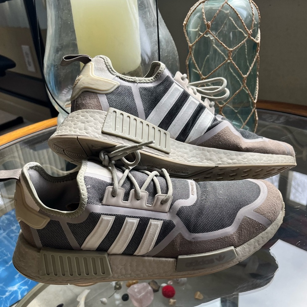 Adidas Black and Cream NMD Sneakers